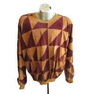 Vintage Men's 1970's Suede Pullover Sweater Shirt XL/2XL Indy Mod Leather Rarest